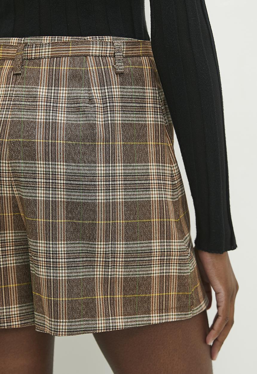 Superbalist - Check skort - brown check