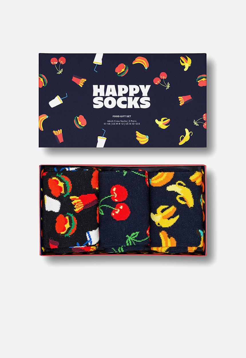 Happy Socks - 3-pack food socks gift set - navy