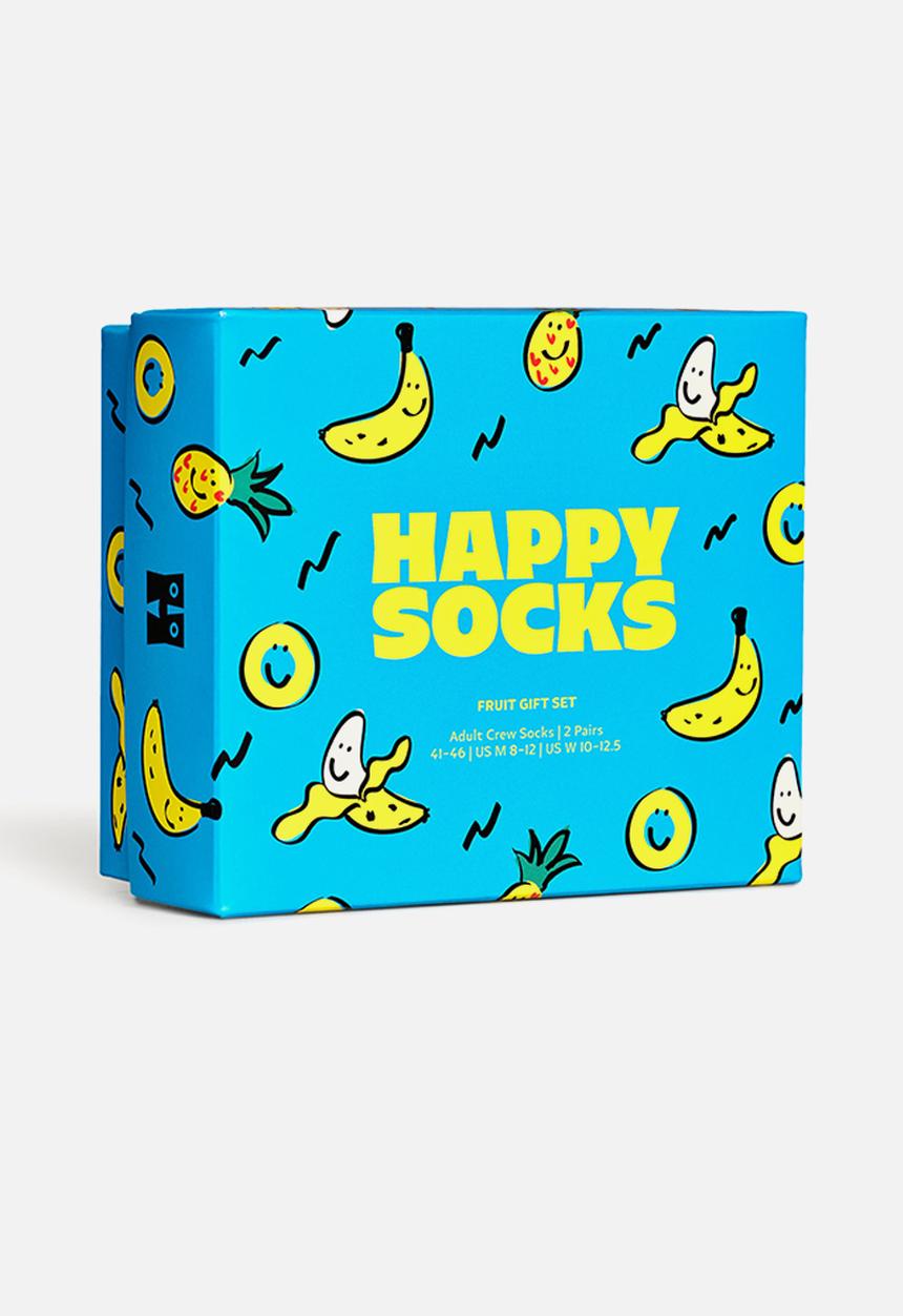 Happy Socks - 2-pack fruits socks gift set - turquoise/pink