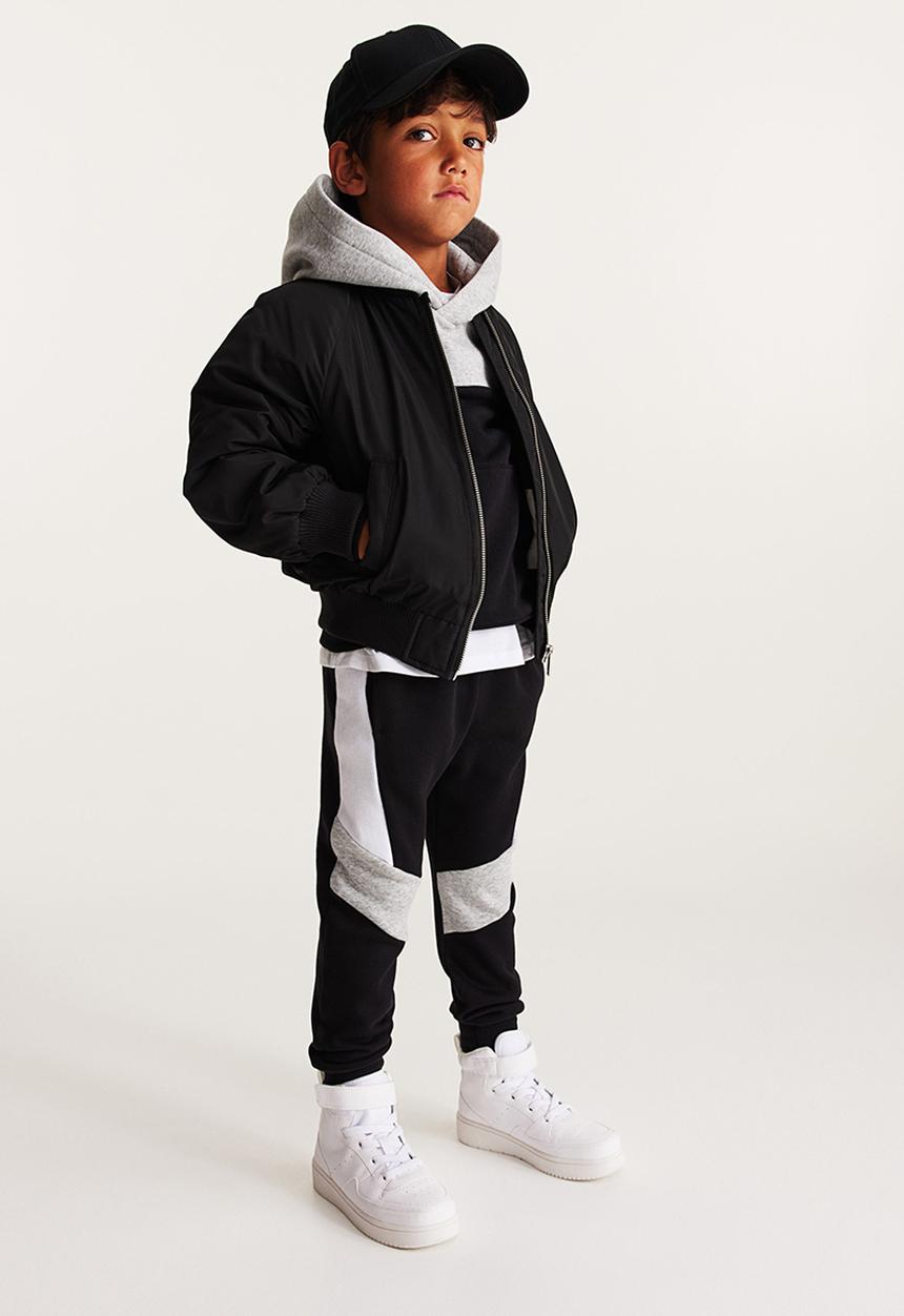 H&M - Joggers - black block-coloured