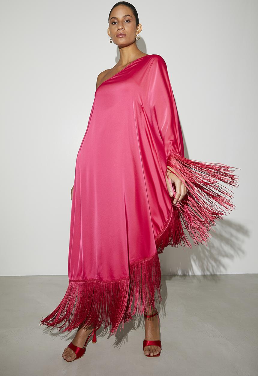 strapless open back dress Fringe Off Shoulder Ball Gown by LizLuo Fiesta 56536 – ABC Fashion main image 0