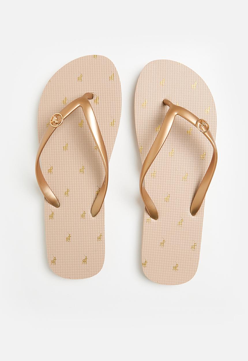 POLO - Gloss flip flop - gold