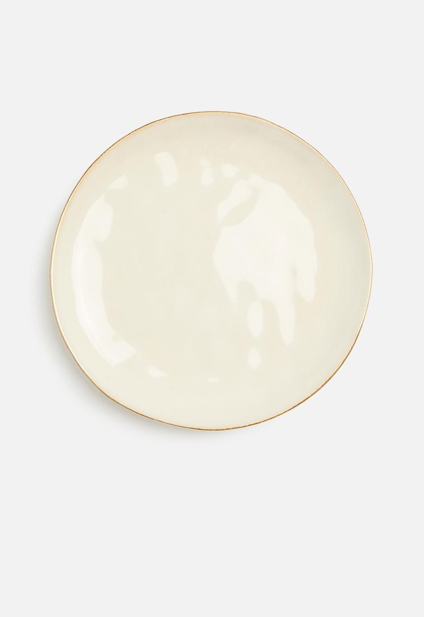 Excellent Houseware - Marta stoneware side plate set of 4 - Natural