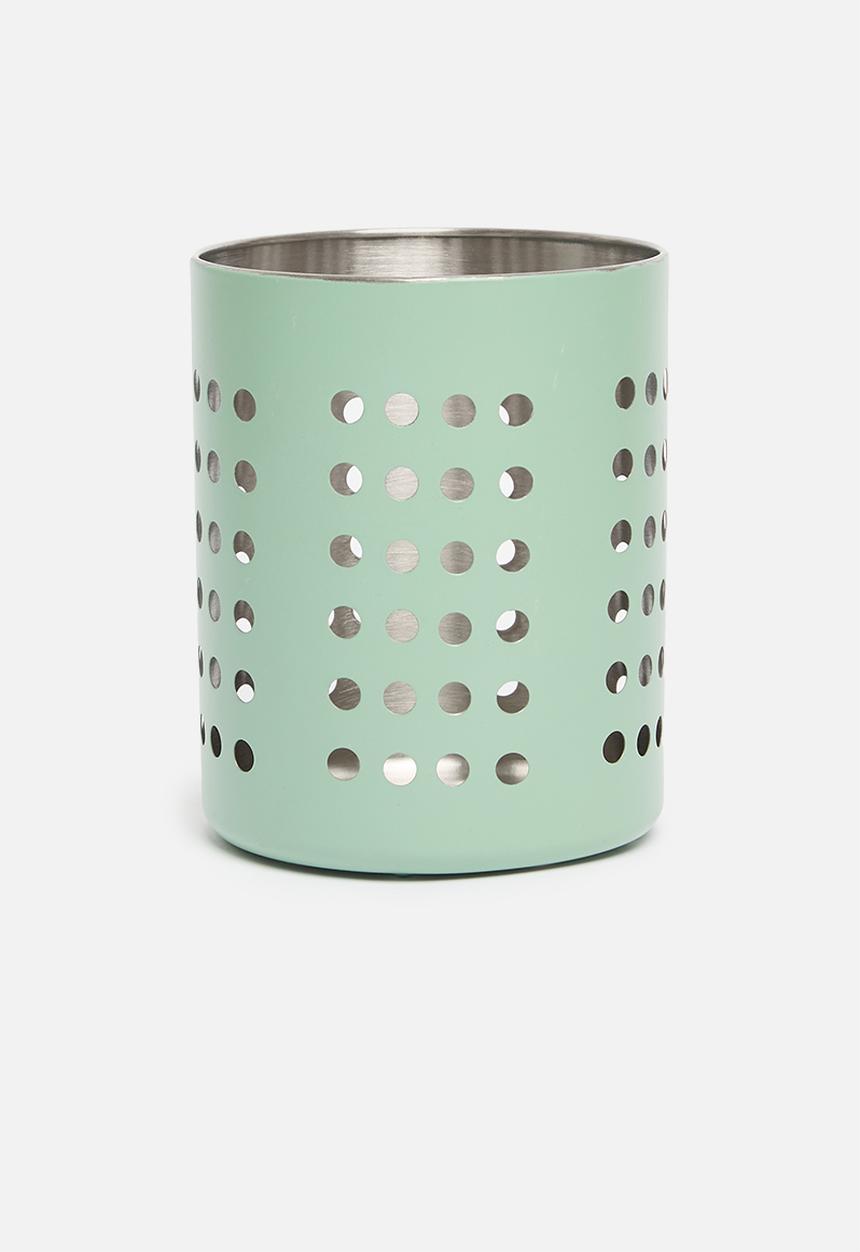 Excellent Houseware - Vevo stainless steel cutlery holder - sage