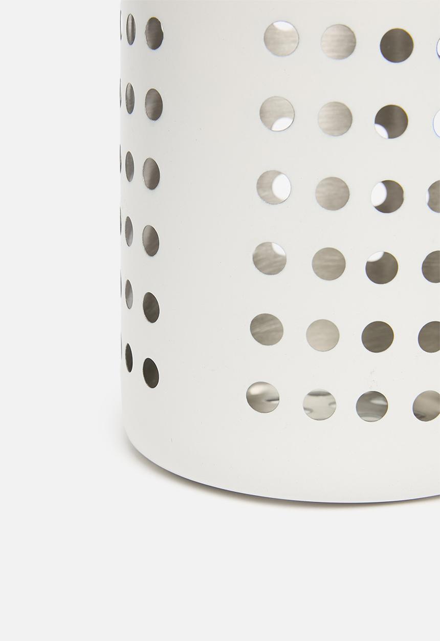 Excellent Houseware - Vevo stainless steel cutlery holder - White