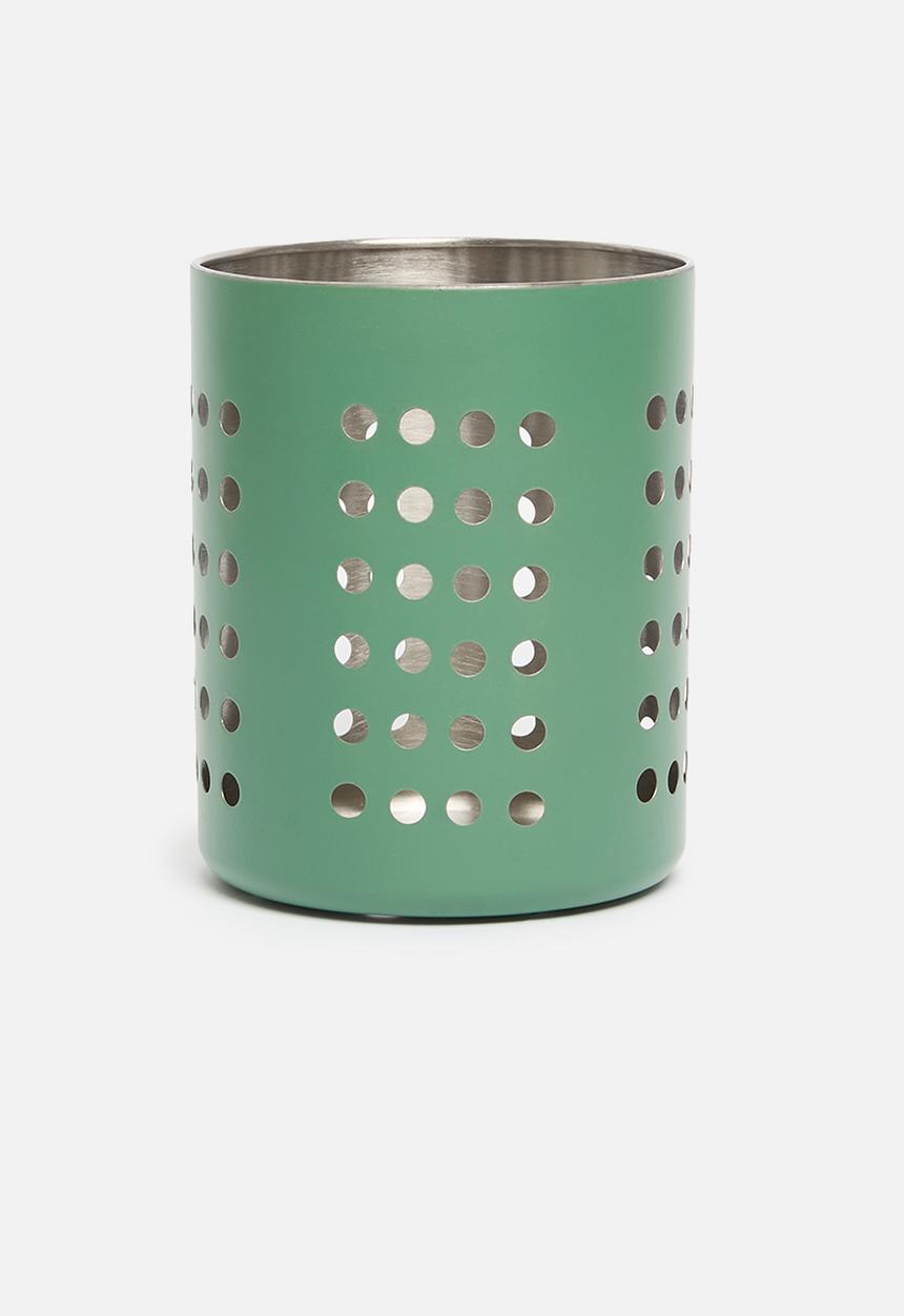 Excellent Houseware - Vevo stainless steel cutlery holder - Green