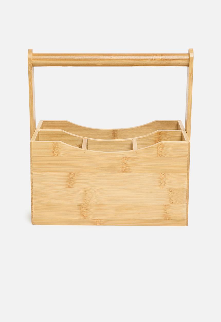 Excellent Houseware - Bamboo utensil organiser - natural