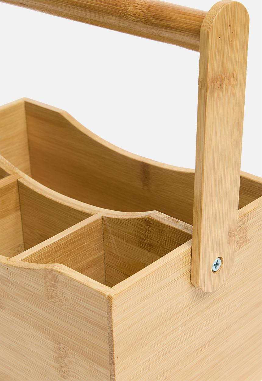 Excellent Houseware - Bamboo utensil organiser - natural