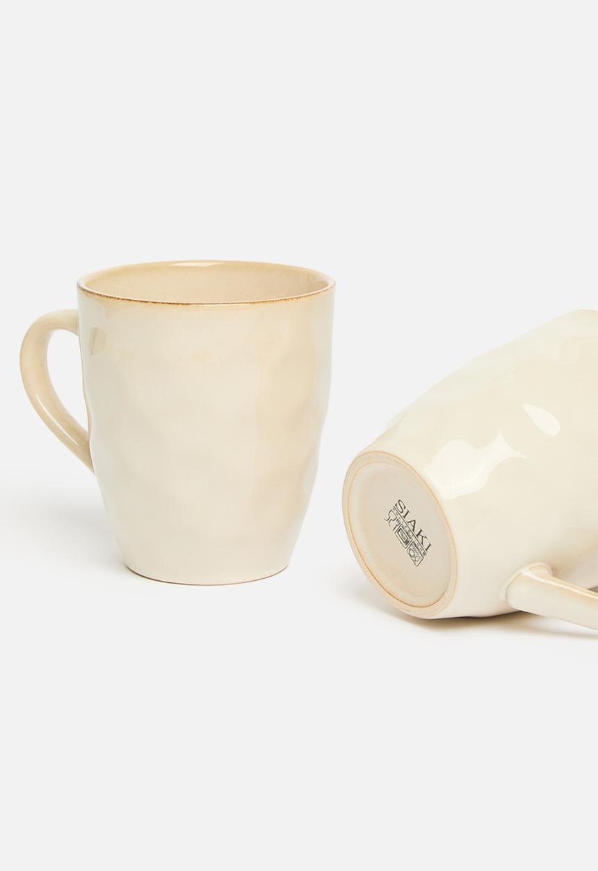 Excellent Houseware - Marta stoneware mug set of 4- Natural