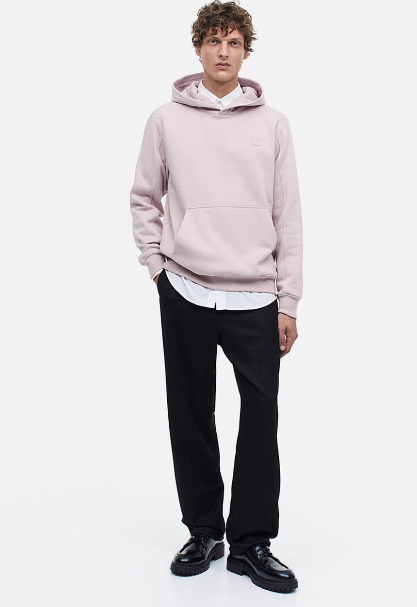H&M - Loose fit hoodie - light pink 