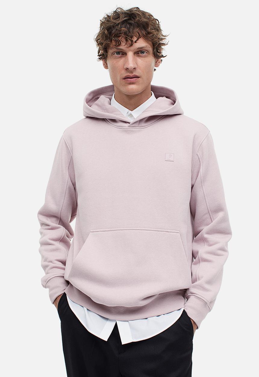 H&M - Loose fit hoodie - light pink 