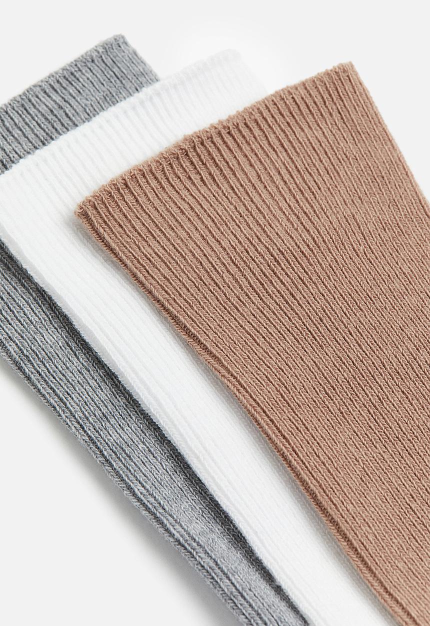 H&M - 3-Pack ribbed socks - multi