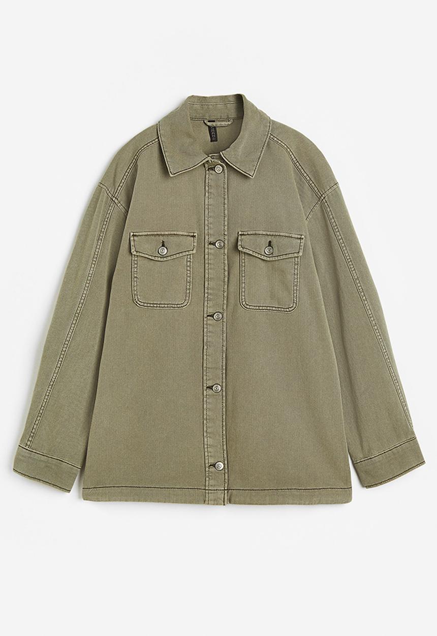 H&M - Twill shacket - khaki green