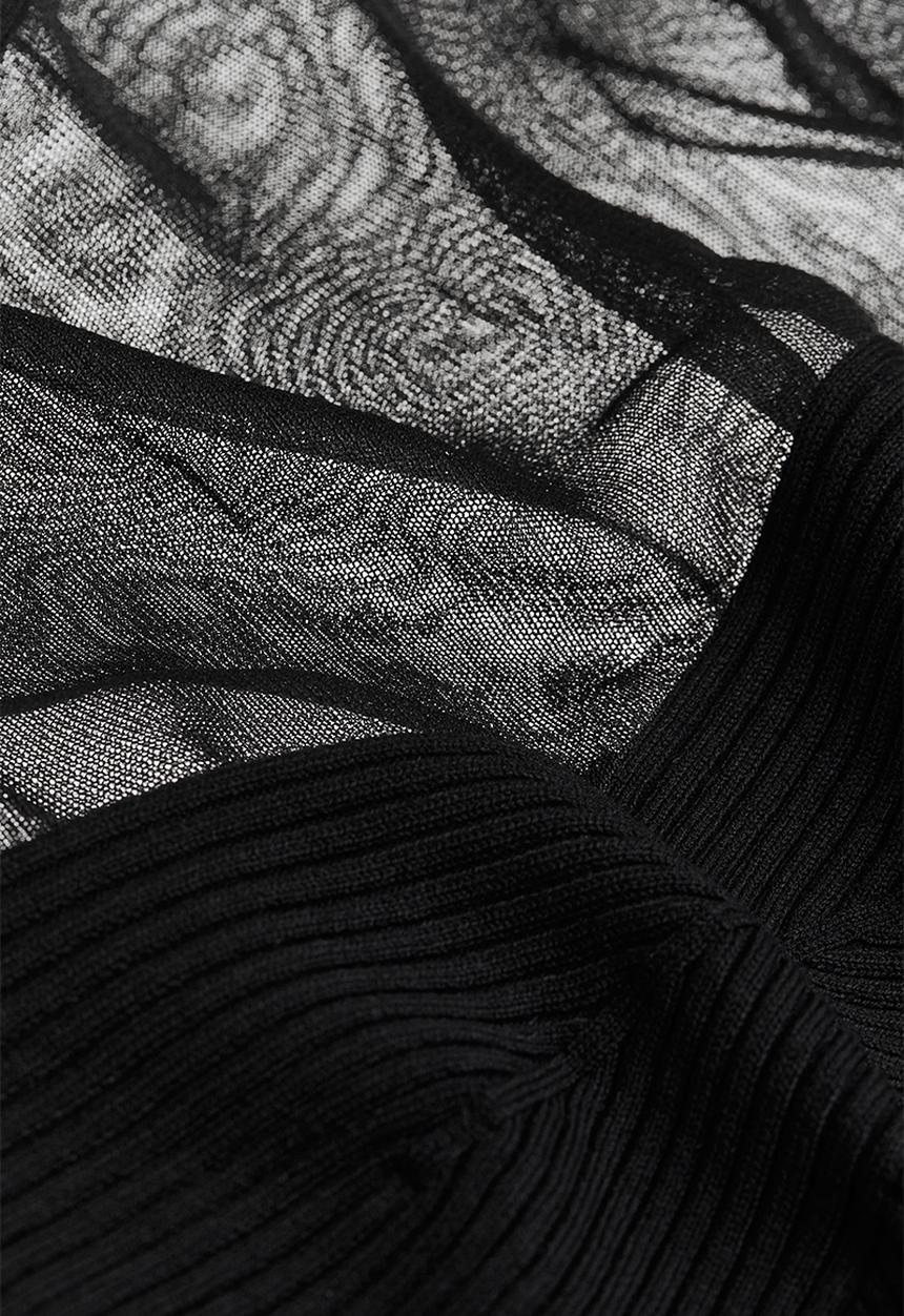 H&M - Sheer top - black
