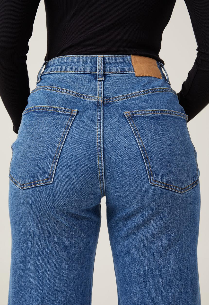 Cotton On - Plus Curvy Stretch Wide Jean - sea Blue