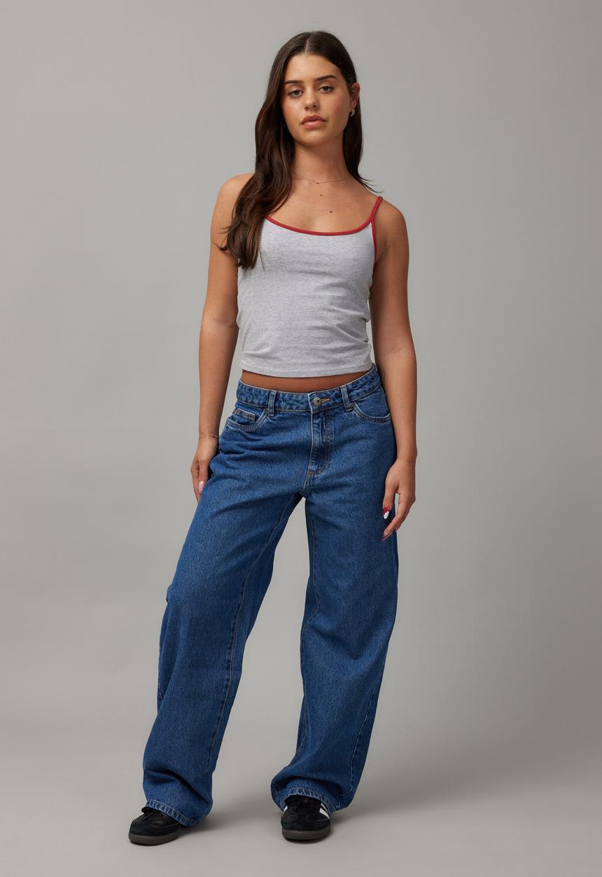 Factorie - Mid Rise Straight Jean - Mid Blue