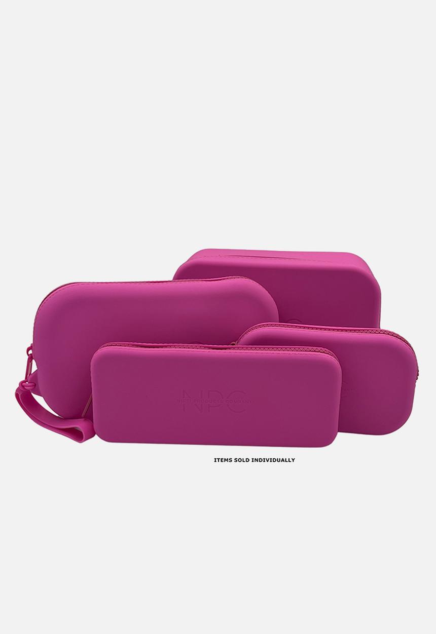 THE NIFTI PRODUCTS COMPANY - Washable silicone cosmetic brush pouch - pink