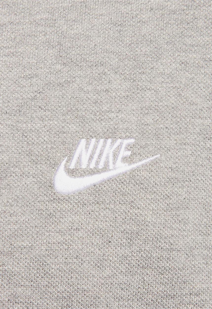 Nike -  Club s/s  pique polo  - dk grey heather/white