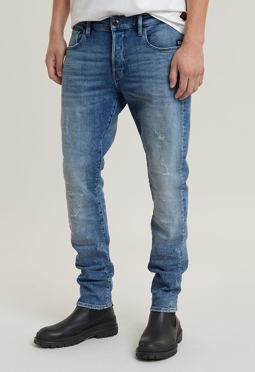 G-STAR - 3301 Slim Blueshore superstretch - sun faded blue donau restored