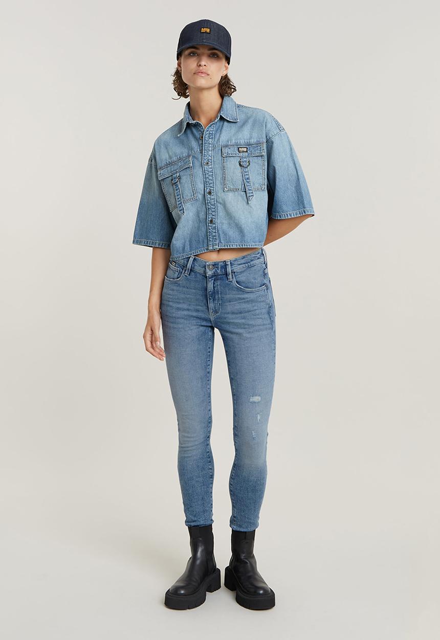 G-STAR - 3301 Skinny Wmn - sun faded blue donau