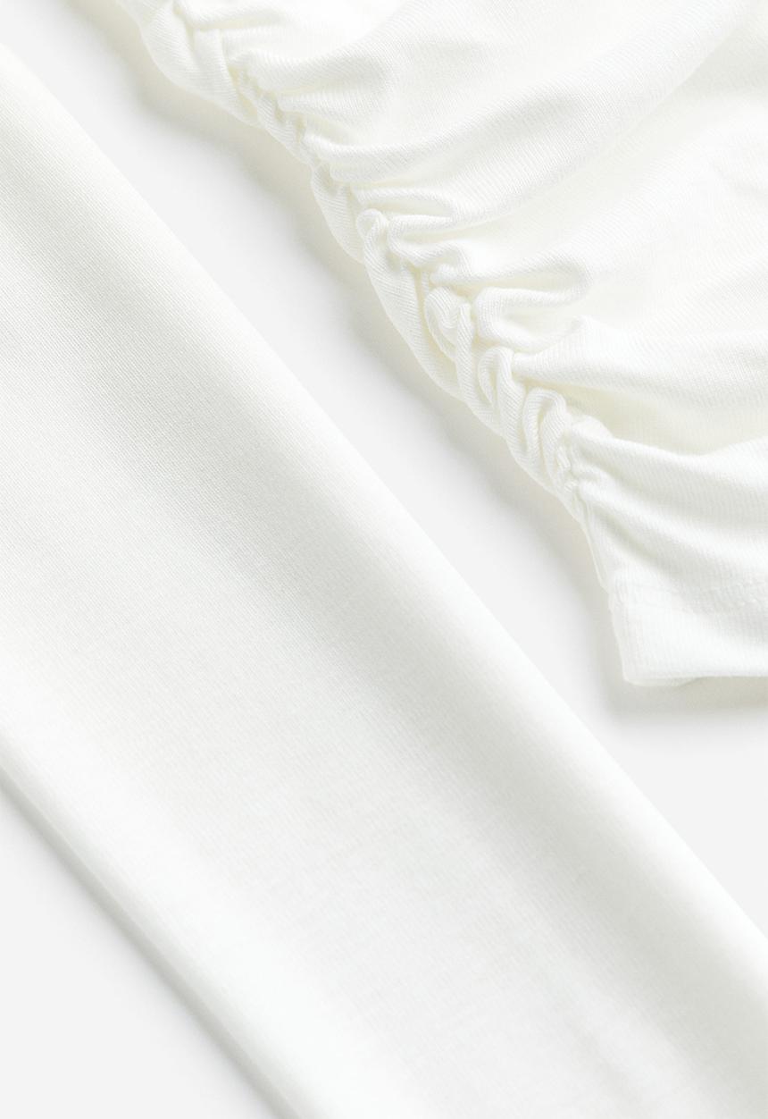 H&M - Gathered jersey top - cream