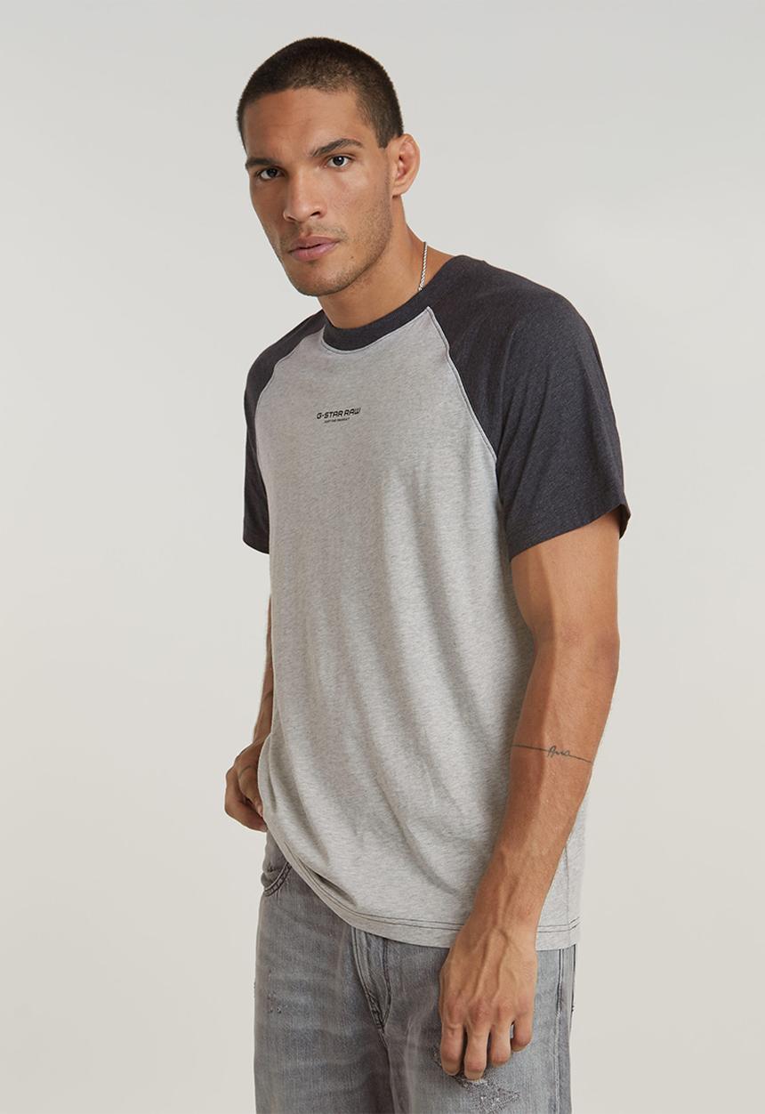 G-STAR - Baseball loose r t Compact jersey o - milk htr/dk black htr