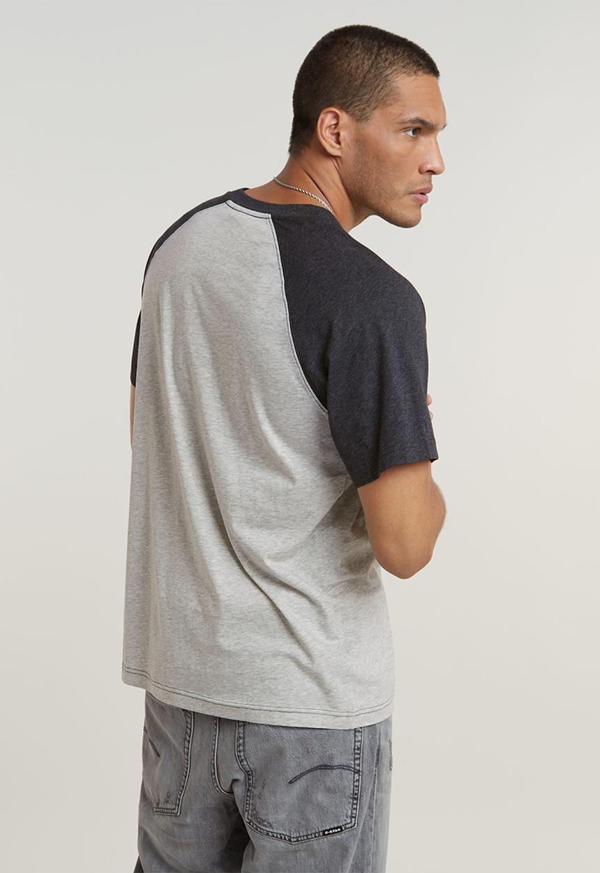 G-STAR - Baseball loose r t Compact jersey o - milk htr/dk black htr