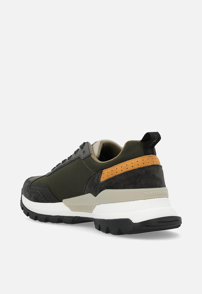G-STAR - Rackam Blocked Layer Sneaker - Olive & Dk Grey 