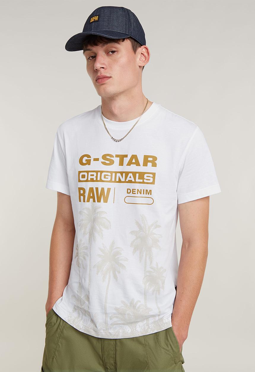 G-STAR - Palm originals r tCompact jersey o - white