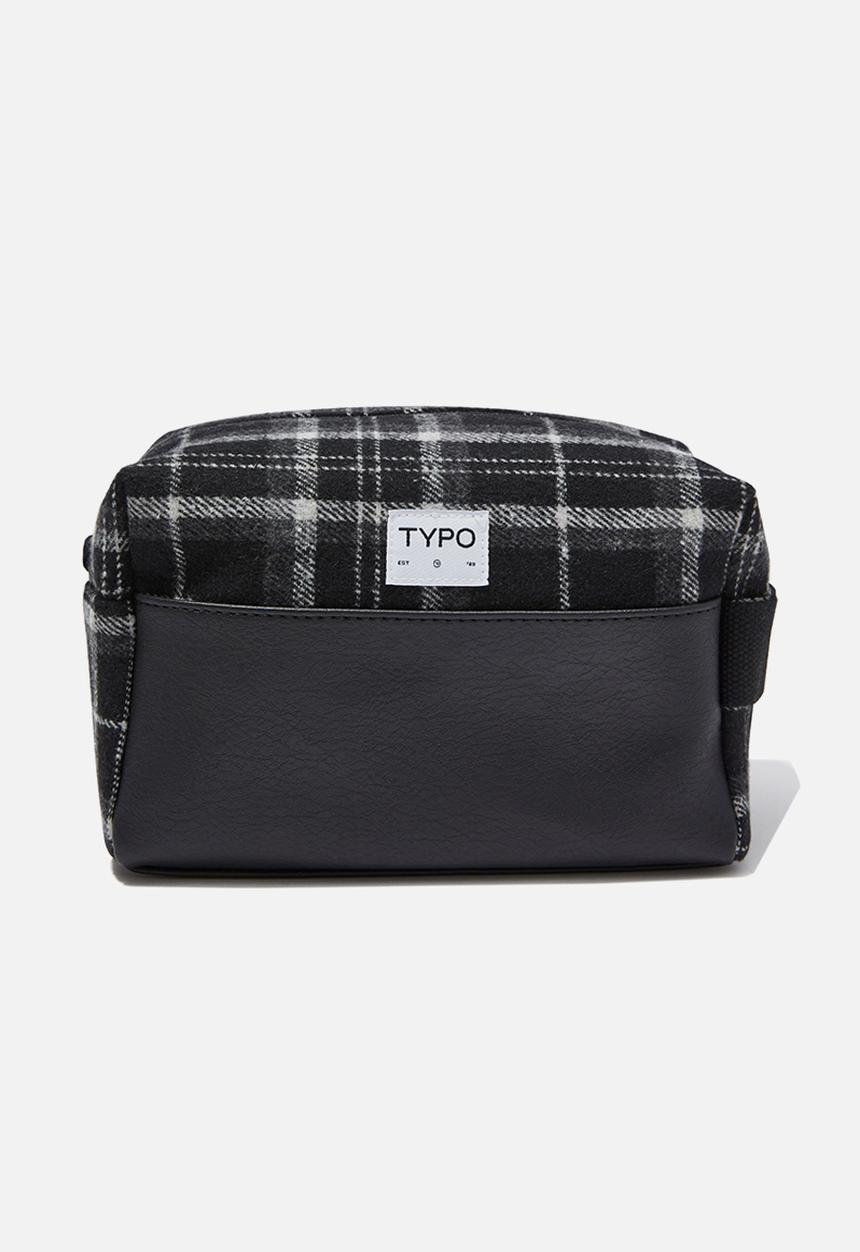 Typo - Explorer Wash Bag - Check / Black