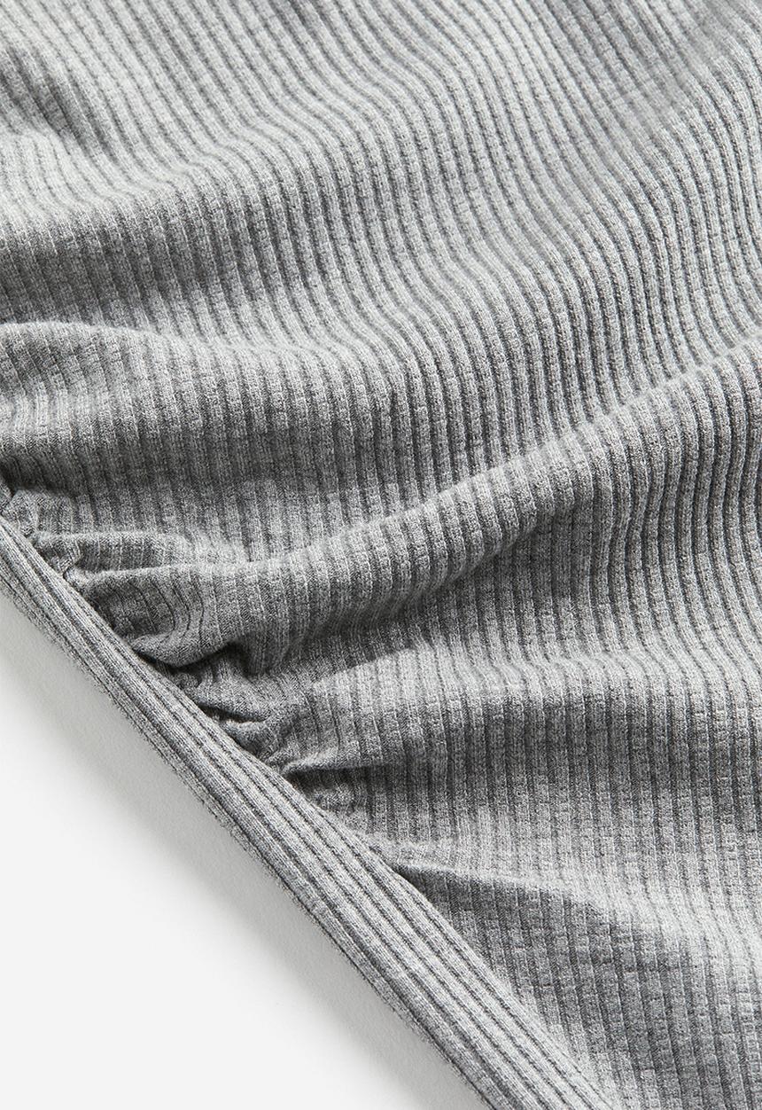 H&M - Gathered bodycon dress - grey marl 