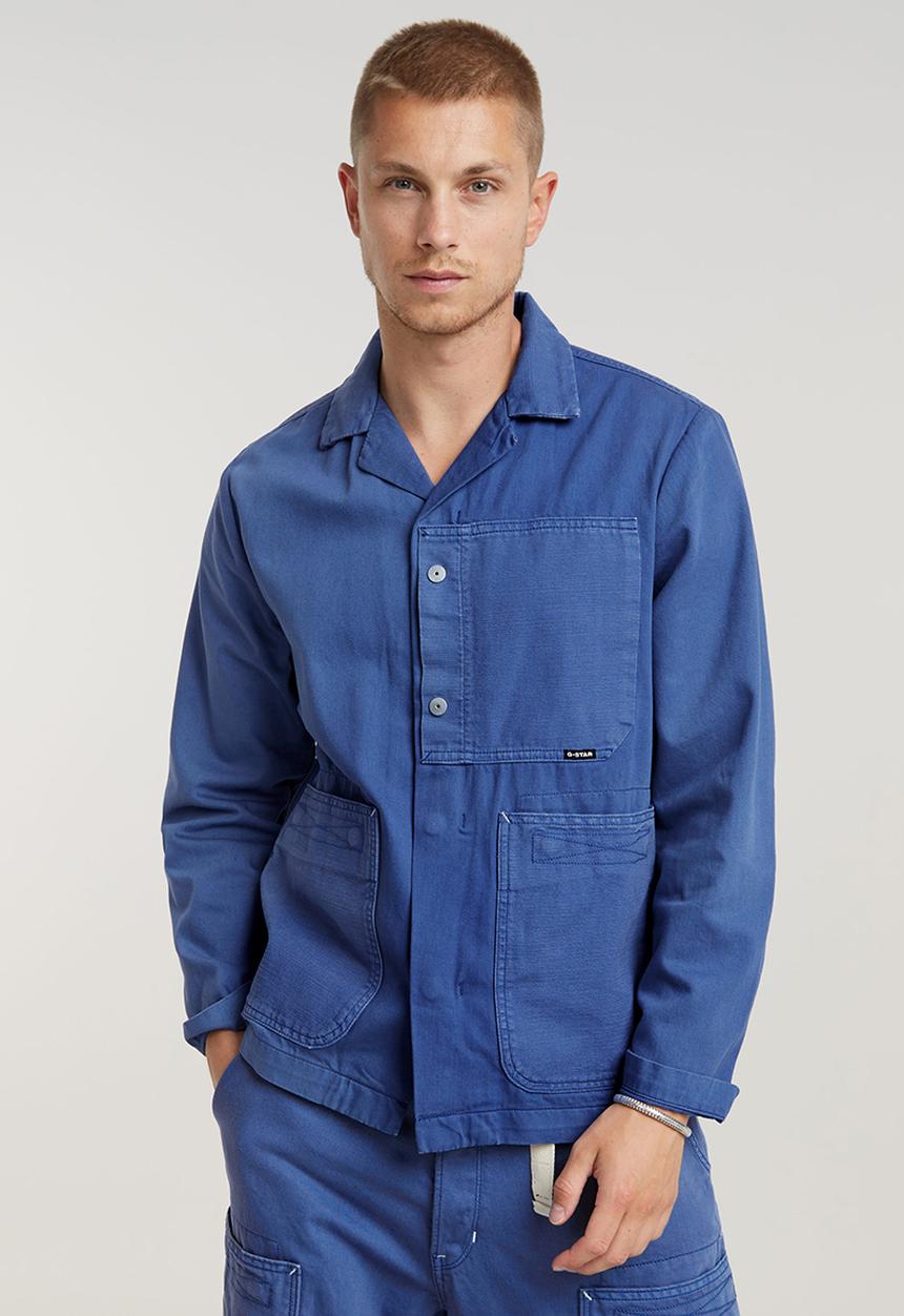 G-STAR - Marseille blazer 2.0Steer ecru 10oz denim r - faded blue papillon gd