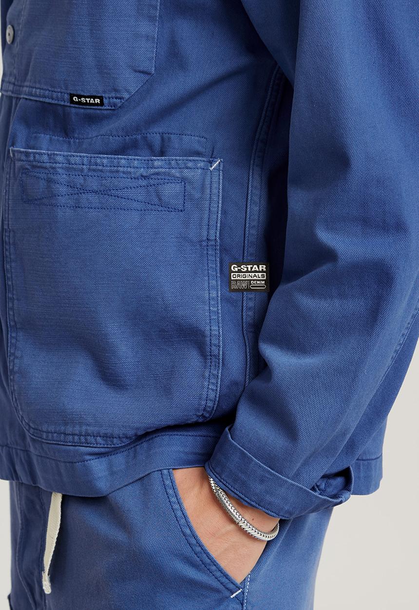 G-STAR - Marseille blazer 2.0Steer ecru 10oz denim r - faded blue papillon gd