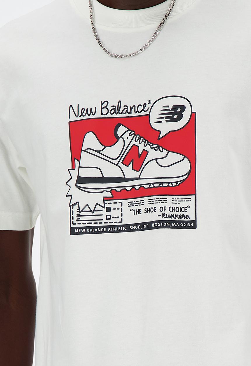 New Balance  - New Balance Ad Tee - Sea Salt