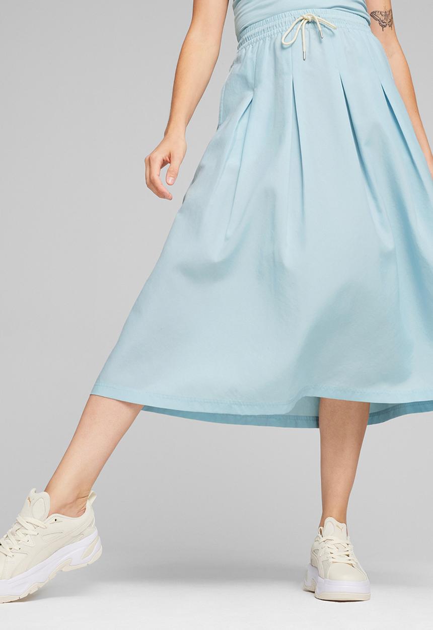 PUMA - Infuse Pleated Midi Skirt - Turquoise Surf