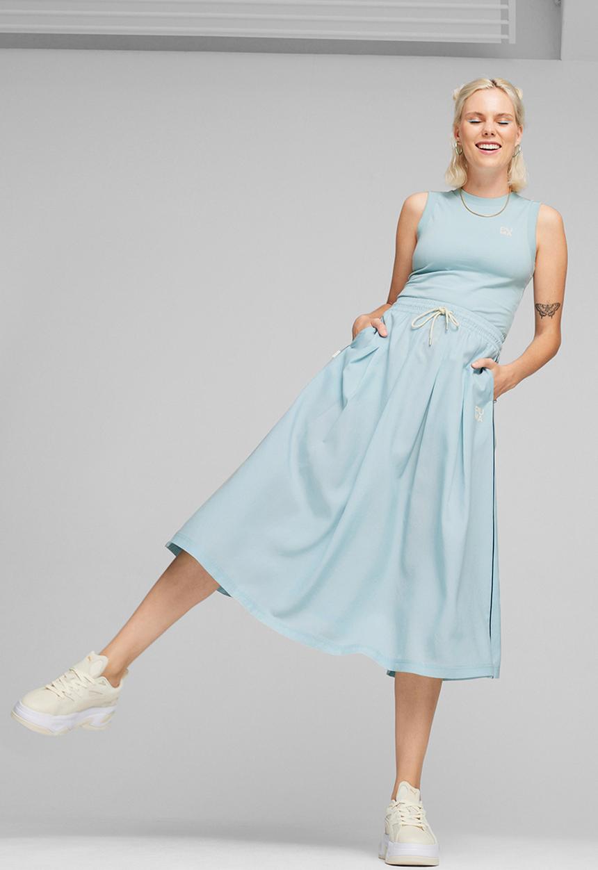 PUMA - Infuse Pleated Midi Skirt - Turquoise Surf