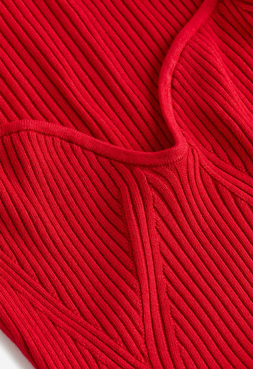 H&M - Rib-knit dress - red