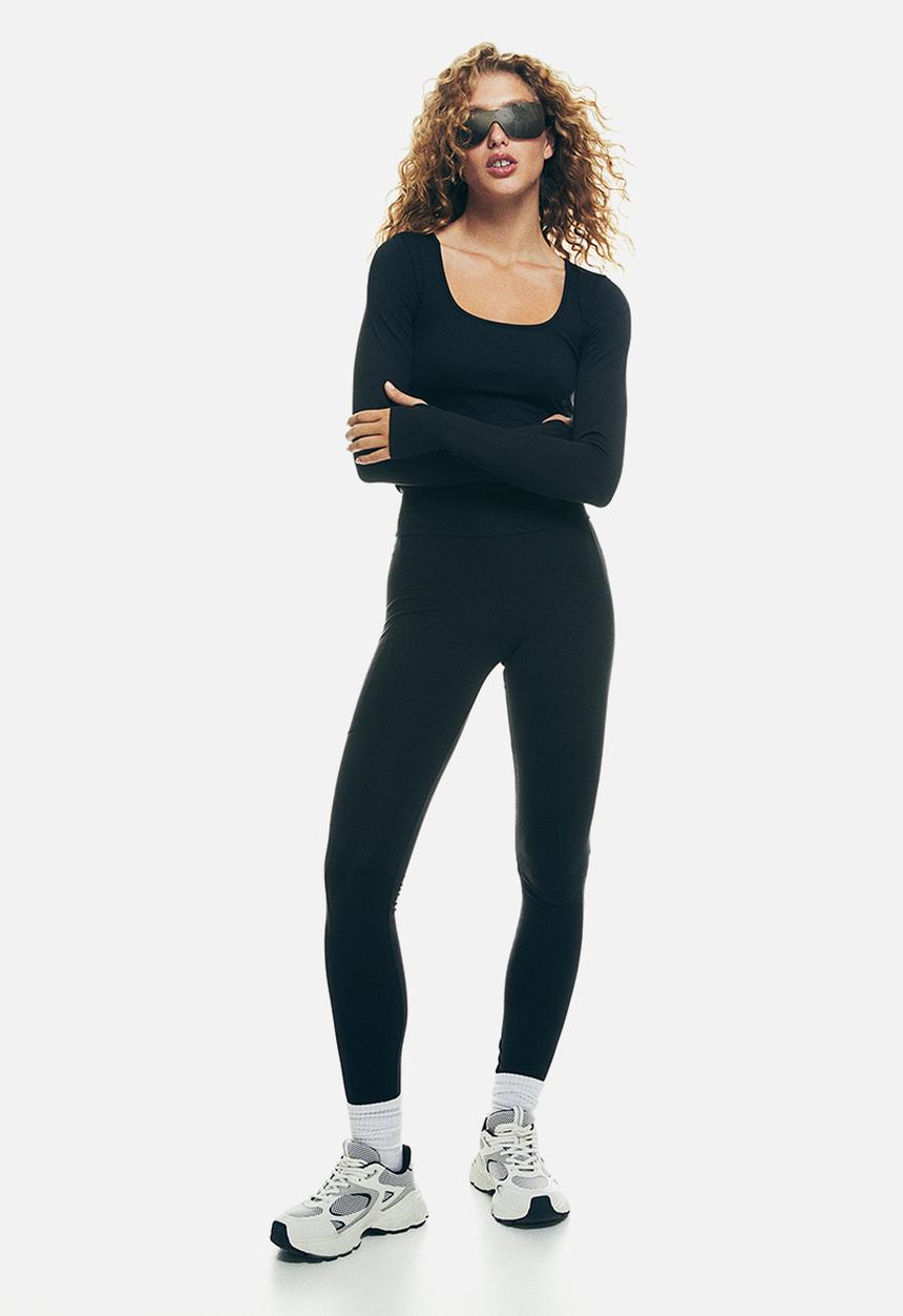 H&M - Pocket-detail leggings - black