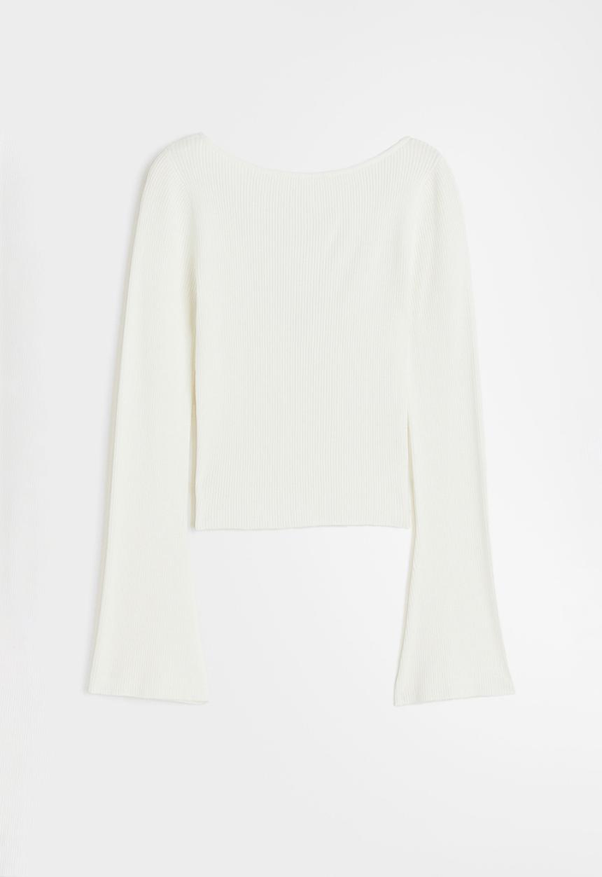 H&M - Rib-knit top - white