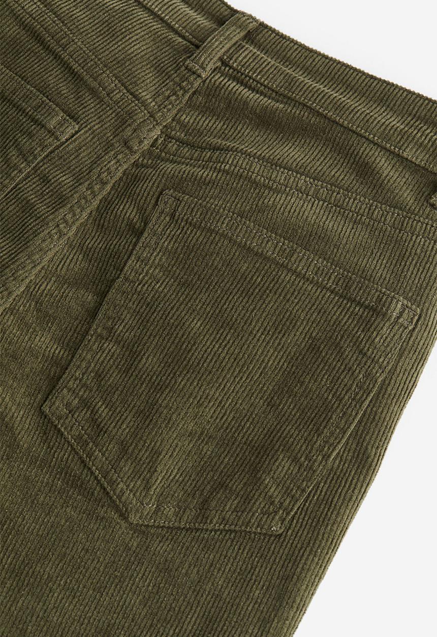 H&M - Corduroy trousers - dark moss green