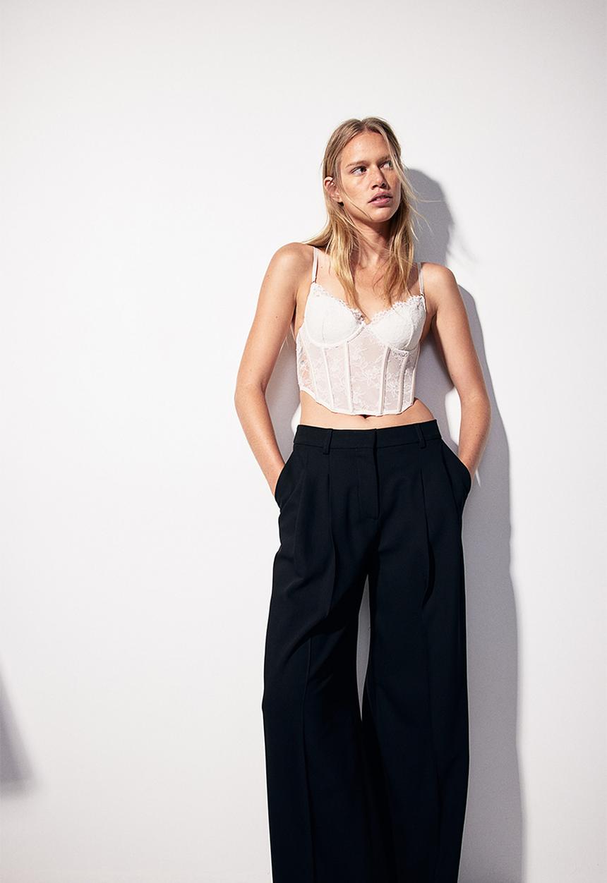 H&M - Padded bustier - light beige
