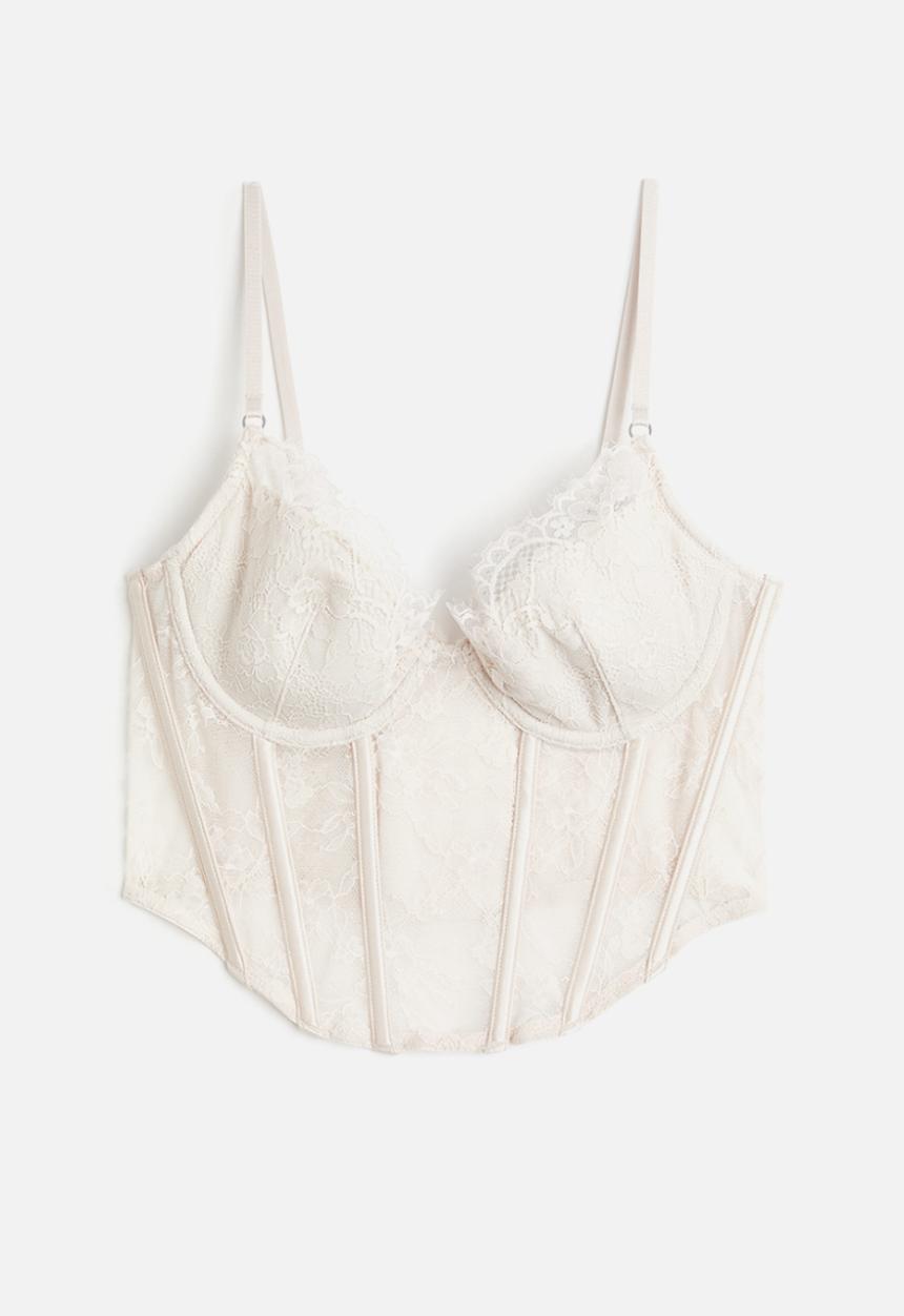 H&M - Padded bustier - light beige