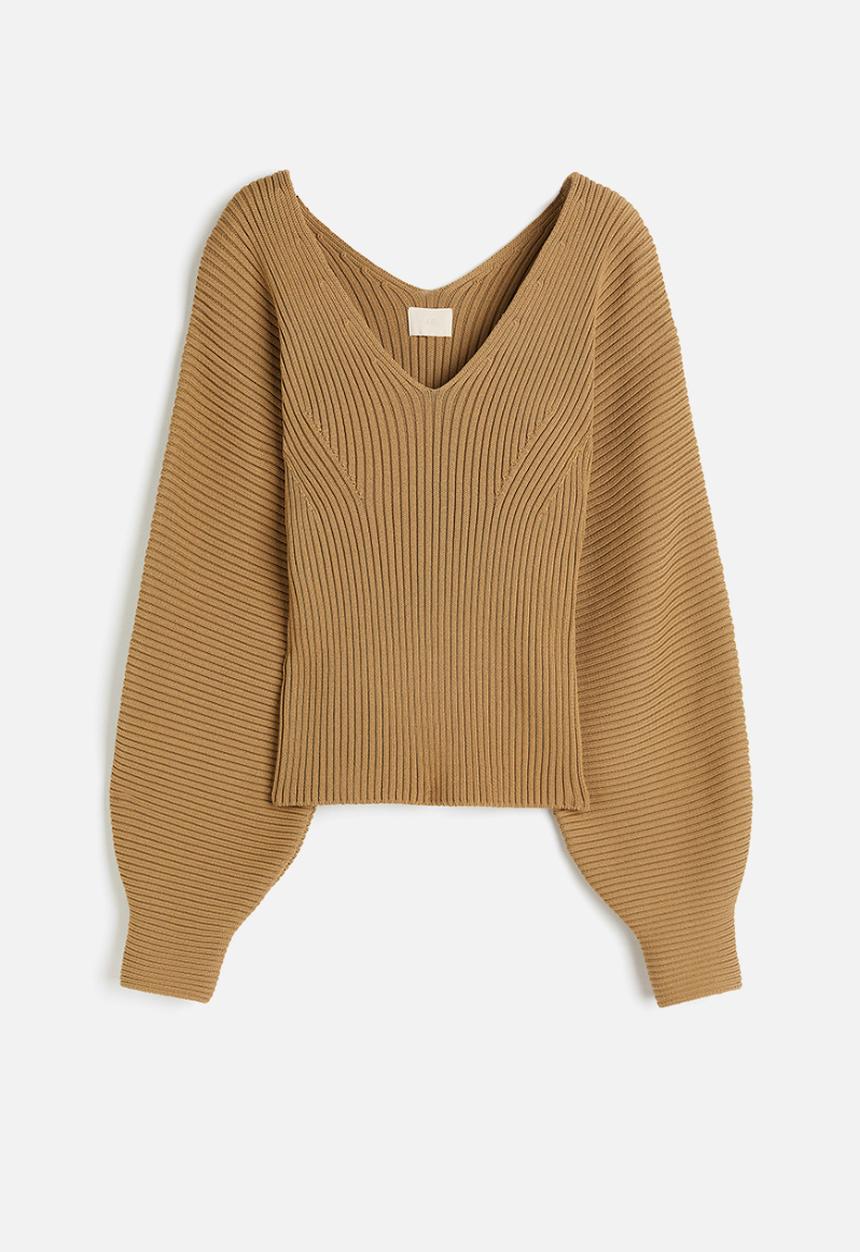 H&M - Rib-knit jumper - dark beige