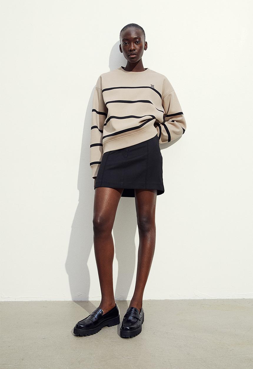 H&M - Sweatshirt - beige/striped