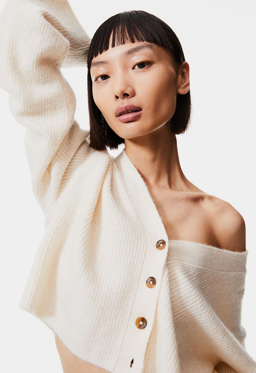 H&M - Short cardigan - cream