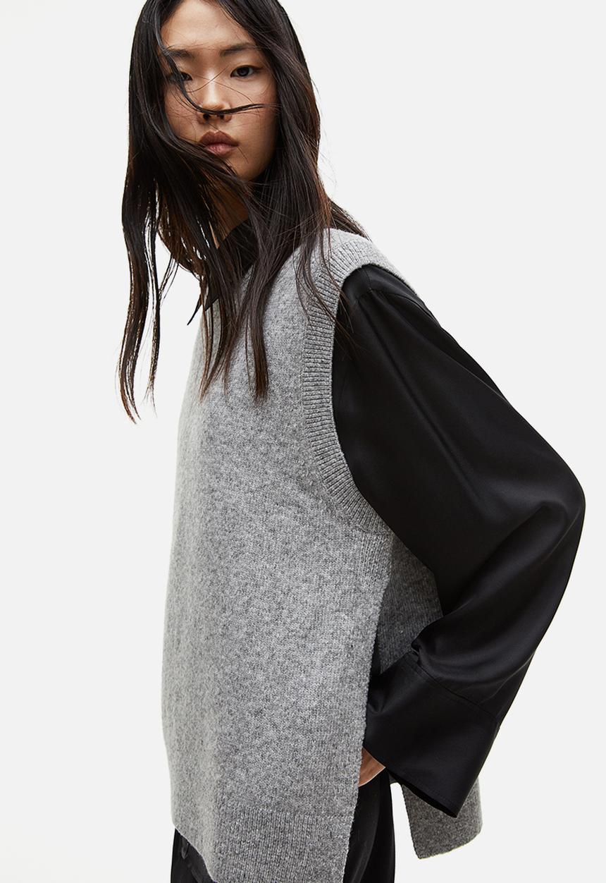 H&M - Sweater vest - light grey marl