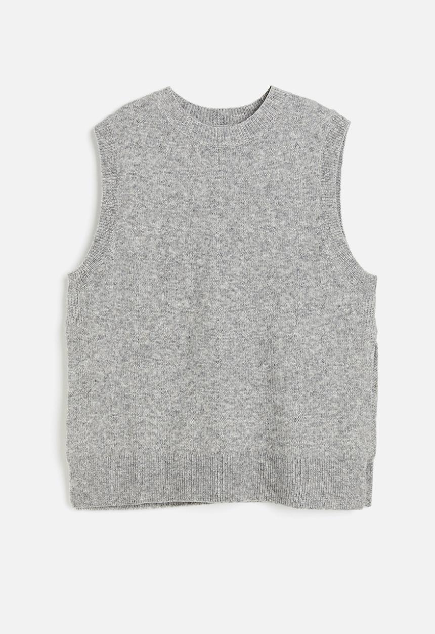 H&M - Sweater vest - light grey marl