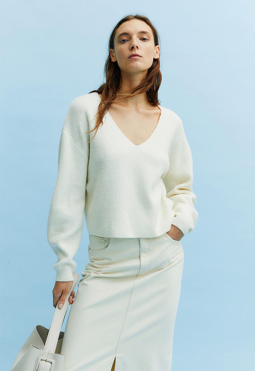 H&M - V-neck jumper - cream
