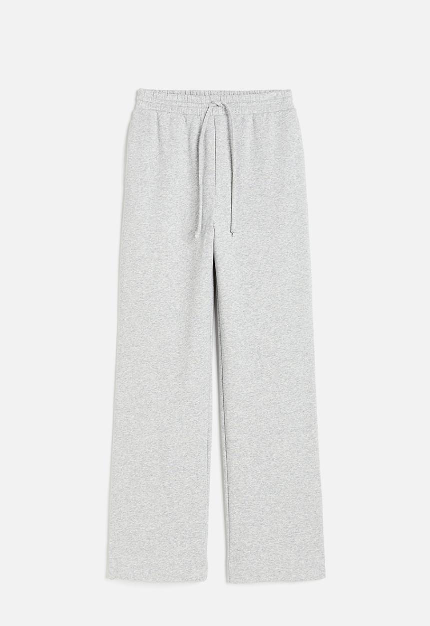 H&M - Wide sweatpants - light grey marl