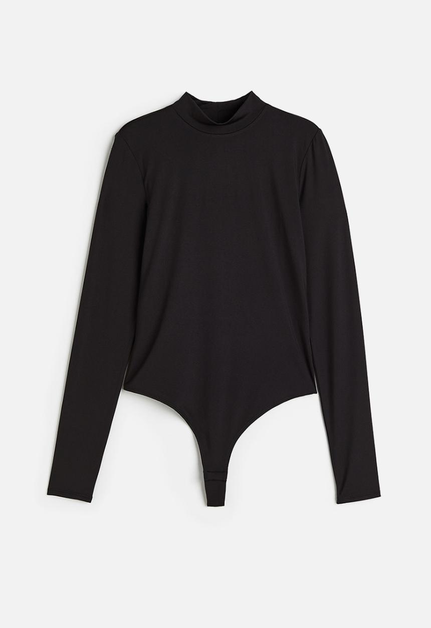 H&M - Turtleneck thong body - black